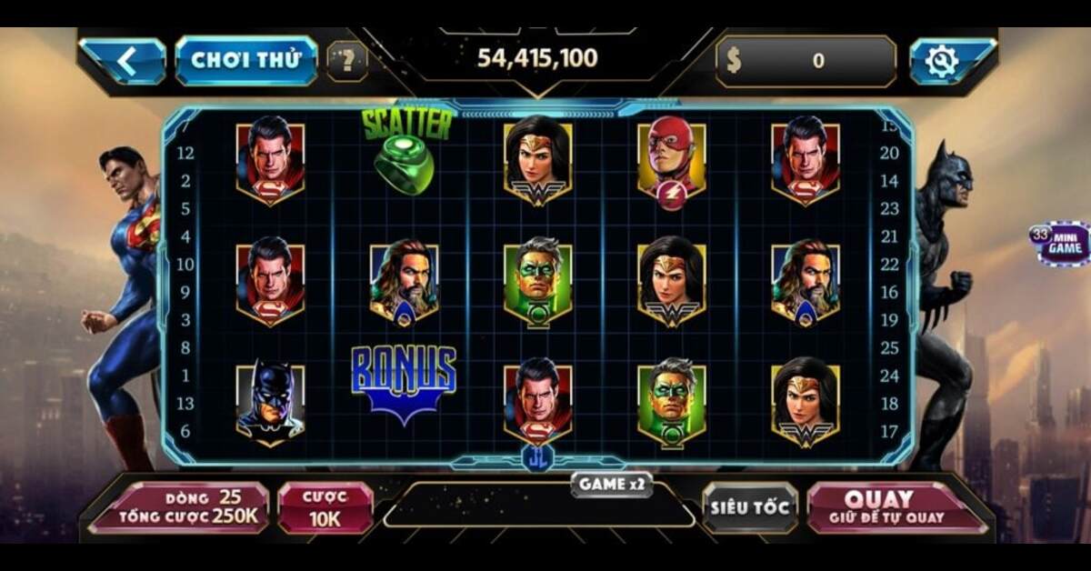 Quay hũ slot Justice League ẵm thưởng lớn – 789Club Online